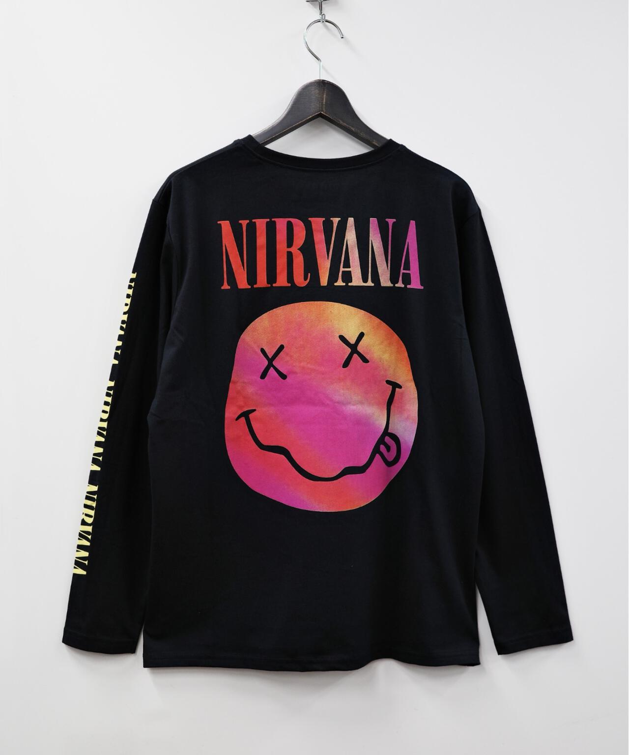 NIRVANA/ニルヴァーナ GRADIENT HAPPY FACE L/S TEE ロンT | BEAVER ( ビーバー ) | US  ONLINE STORE（US オンラインストア）