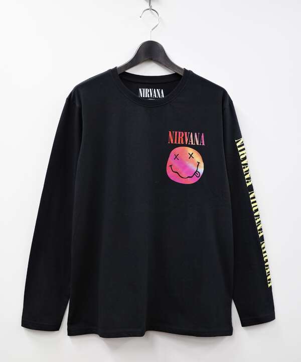 NIRVANA/ニルヴァーナ　GRADIENT HAPPY FACE L/S TEE　ロンT