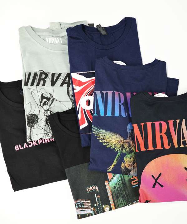 NIRVANA/ニルヴァーナ　GRADIENT HAPPY FACE L/S TEE　ロンT