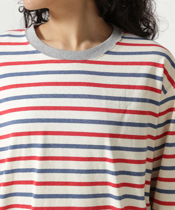 SOGLIA/ソリア　OPEN END BORDER LS TEE　ボーダーＴ