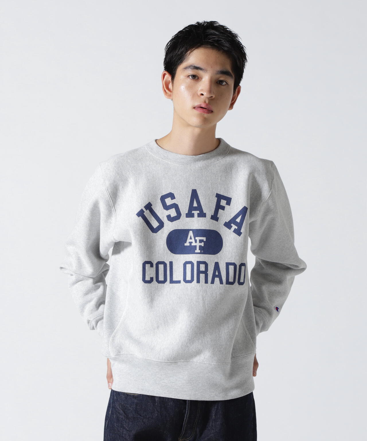 Champion/チャンピオン　USAFAリバースウィーブクルーネックスウェットシャツ