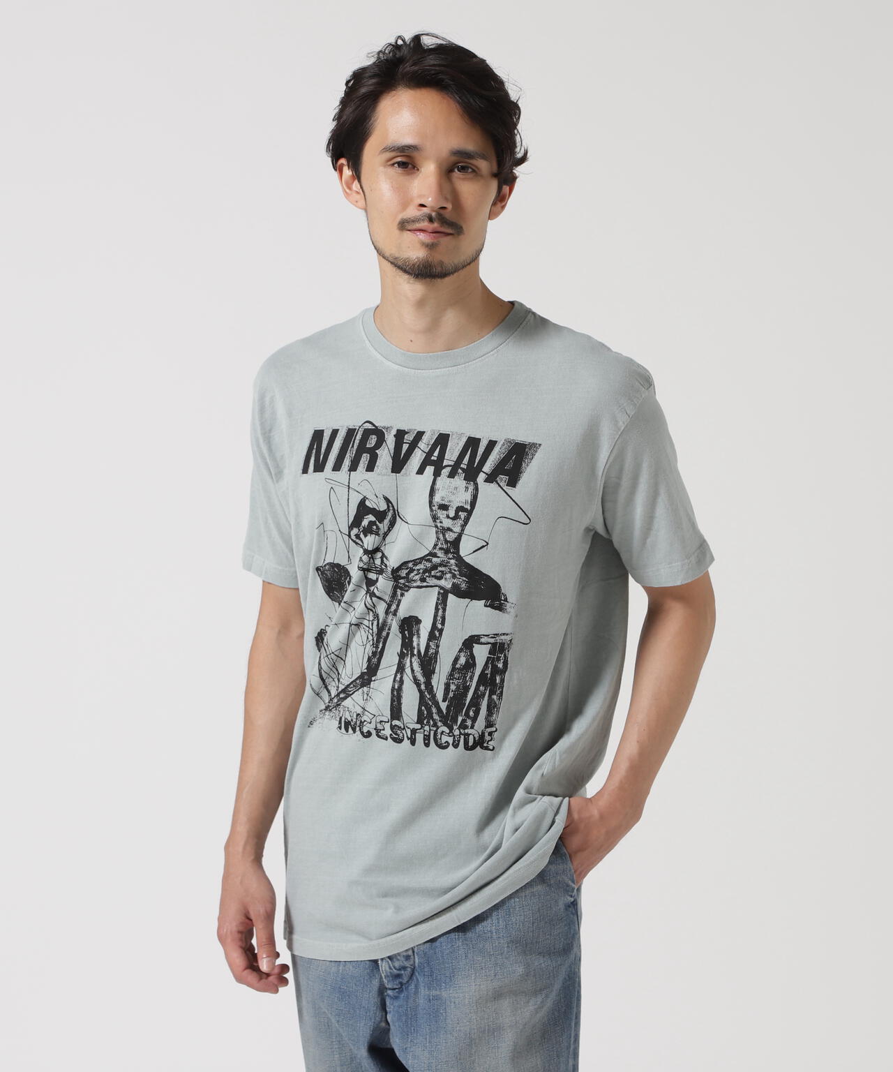 NIRVANA/ニルヴァーナ INCESTICIDE STACKED LOGO S/S TEE | BEAVER 