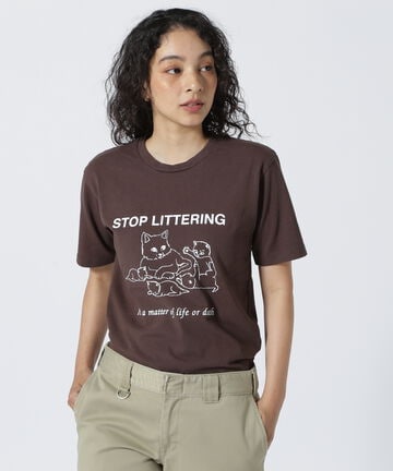 MIXTA/ミクスタ CREW NECK STOP LITTERING Tシャツ