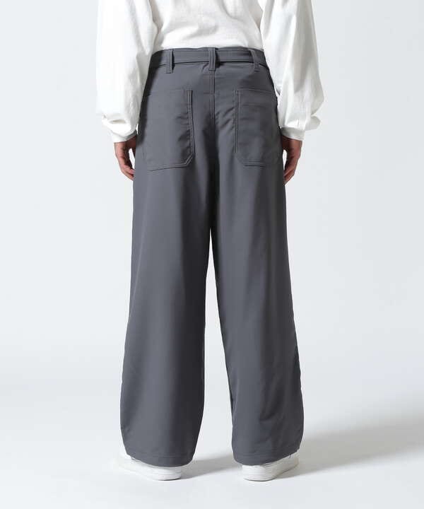 B omnivore  STRETCH POLYESTER BELT LOOSE PANTS