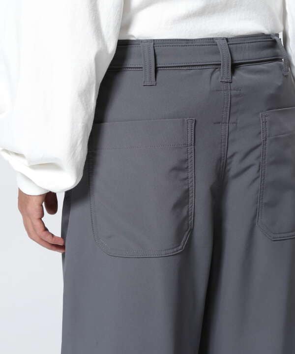 B omnivore  STRETCH POLYESTER BELT LOOSE PANTS