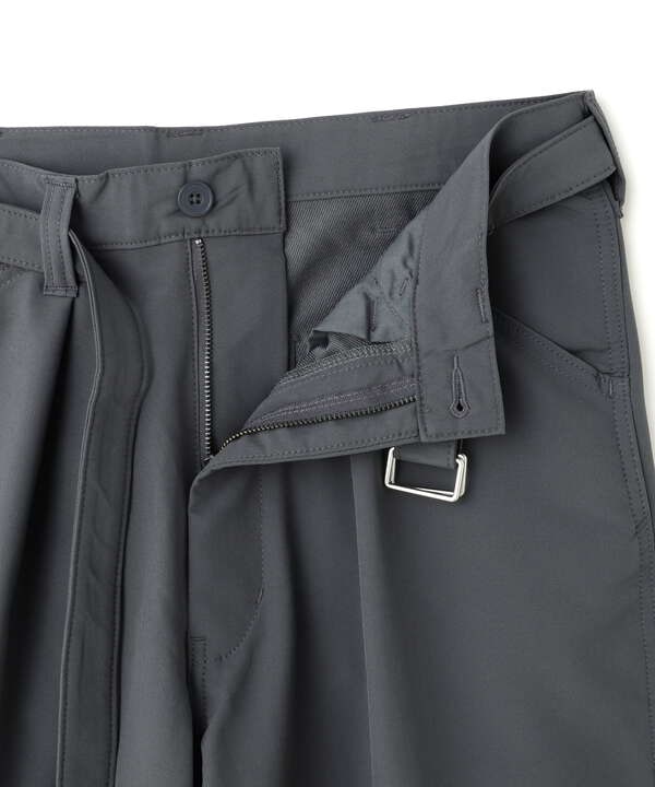 B omnivore  STRETCH POLYESTER BELT LOOSE PANTS