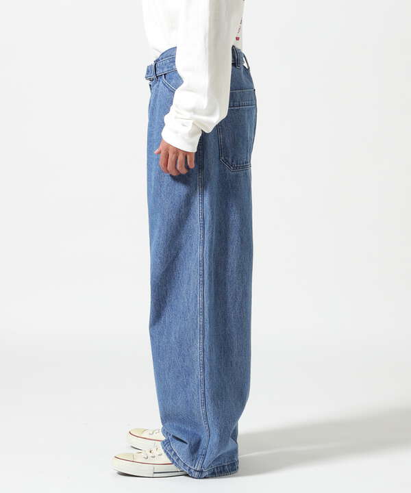 B omnivore/ビーオムニボー　DENIM BELT LOOSE PANTS