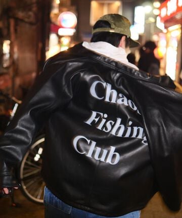 【予約 12月中旬-12月下旬入荷】Chaos Fishing Club×Schott×BEAVER 別注SHEEP COACH JKT