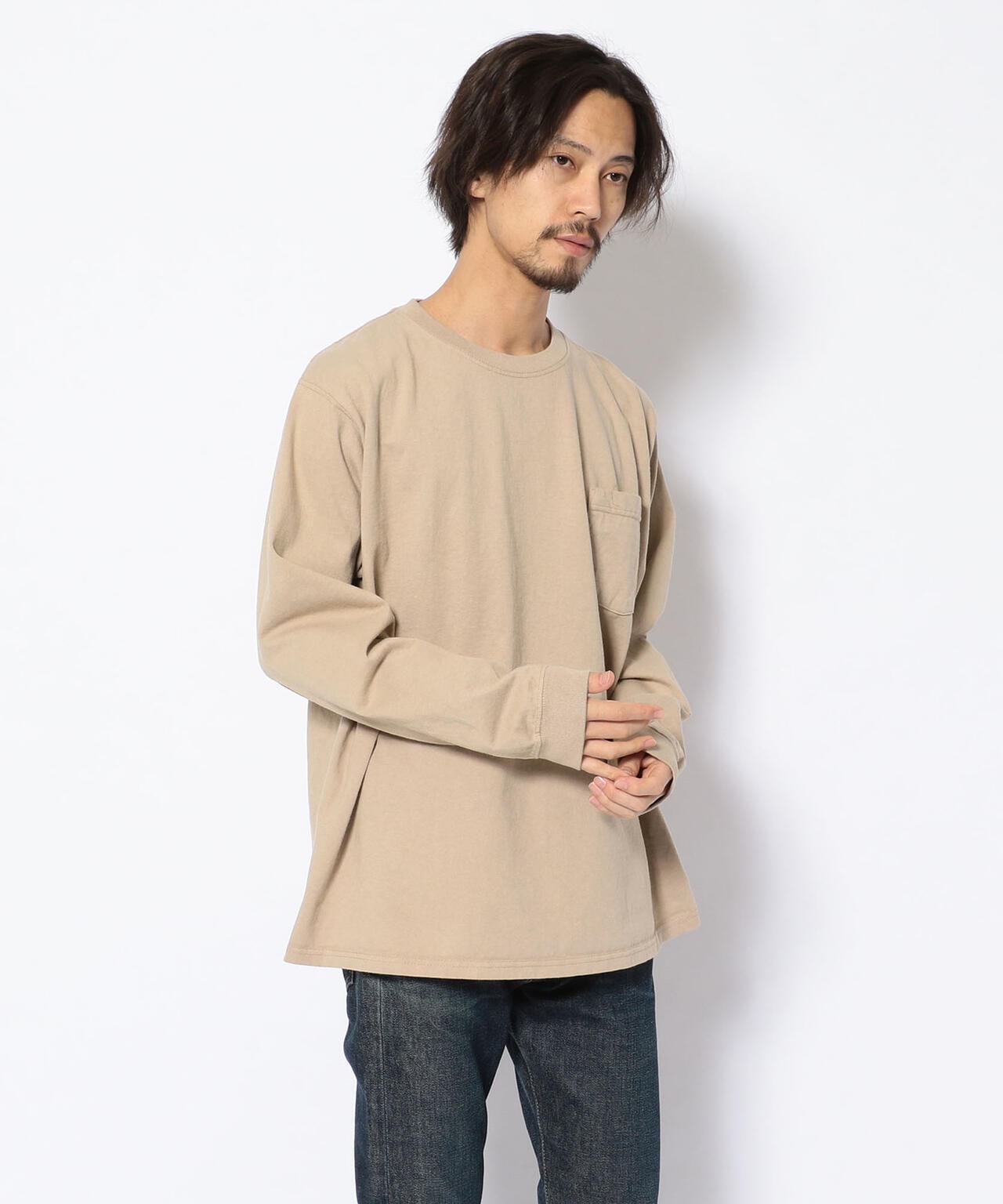 GOODWEAR/グッドウエア L/S CREW NECK POCKET TEE | BEAVER ( ビーバー