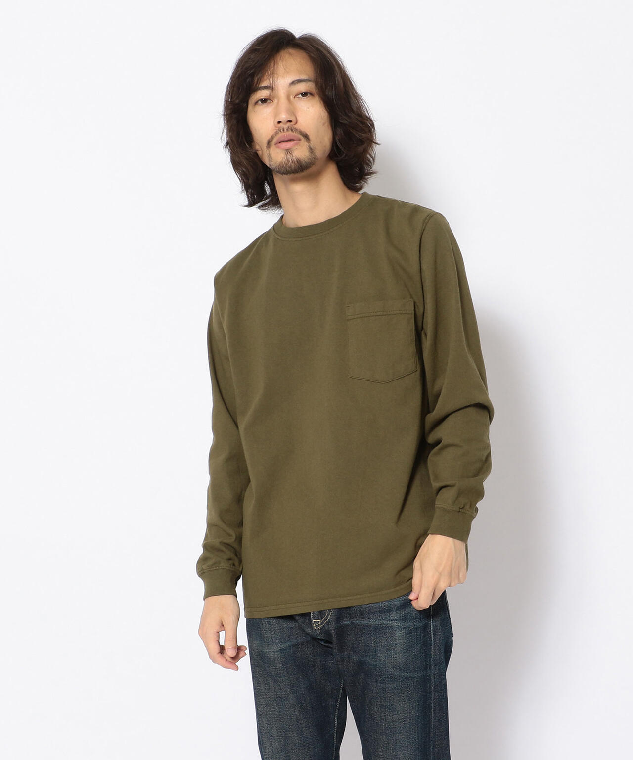 GOODWEAR/グッドウエア L/S CREW NECK POCKET TEE | BEAVER ( ビーバー