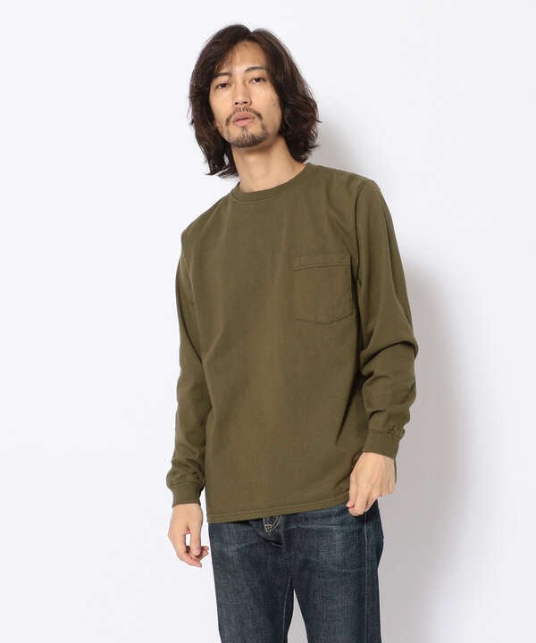 Goodwear/グッドウェア　L/S CREW NECK POCKET TEE