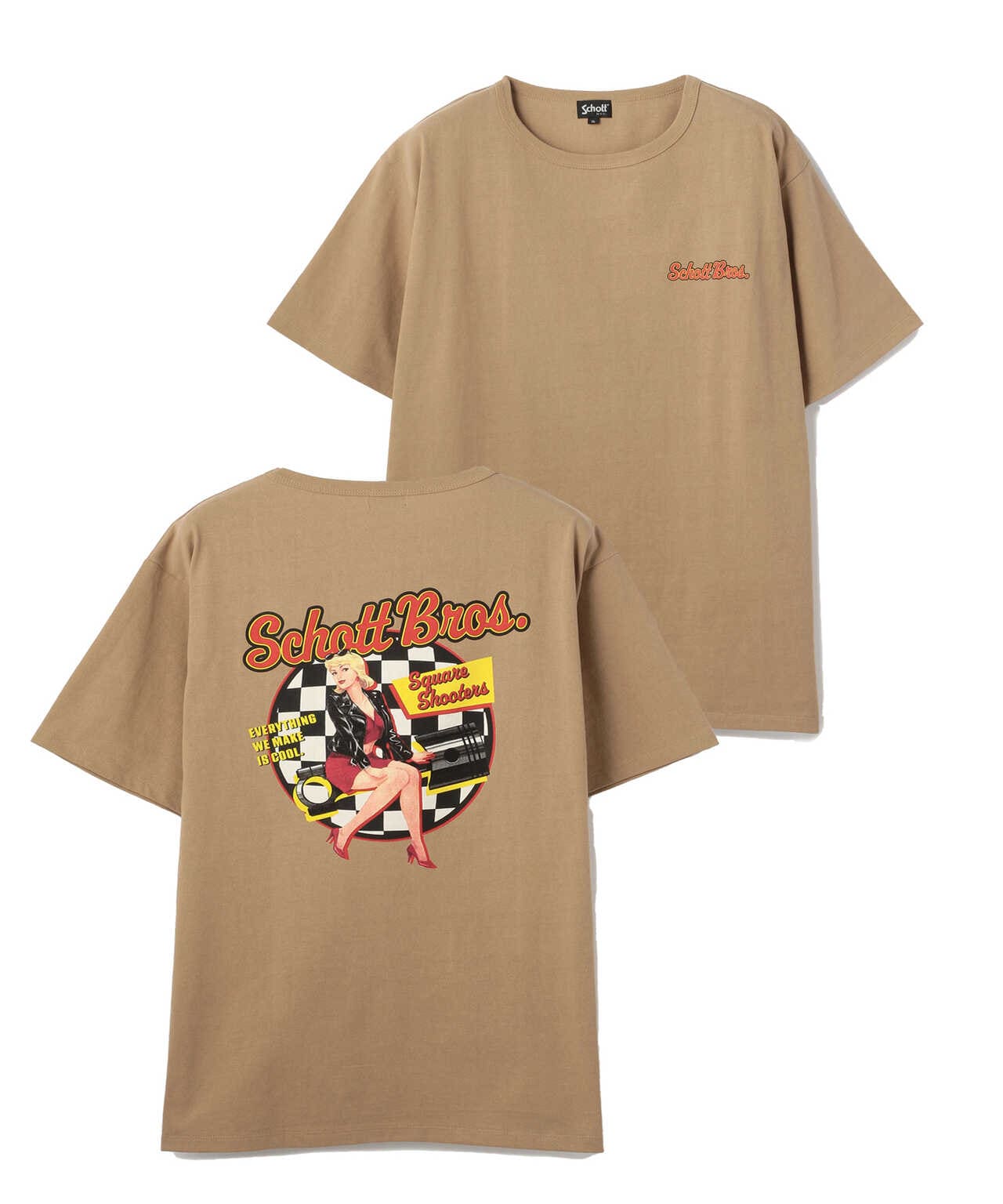 USA製 Schott ロゴデザイン Tシャツ ショット ワンスター ライダース