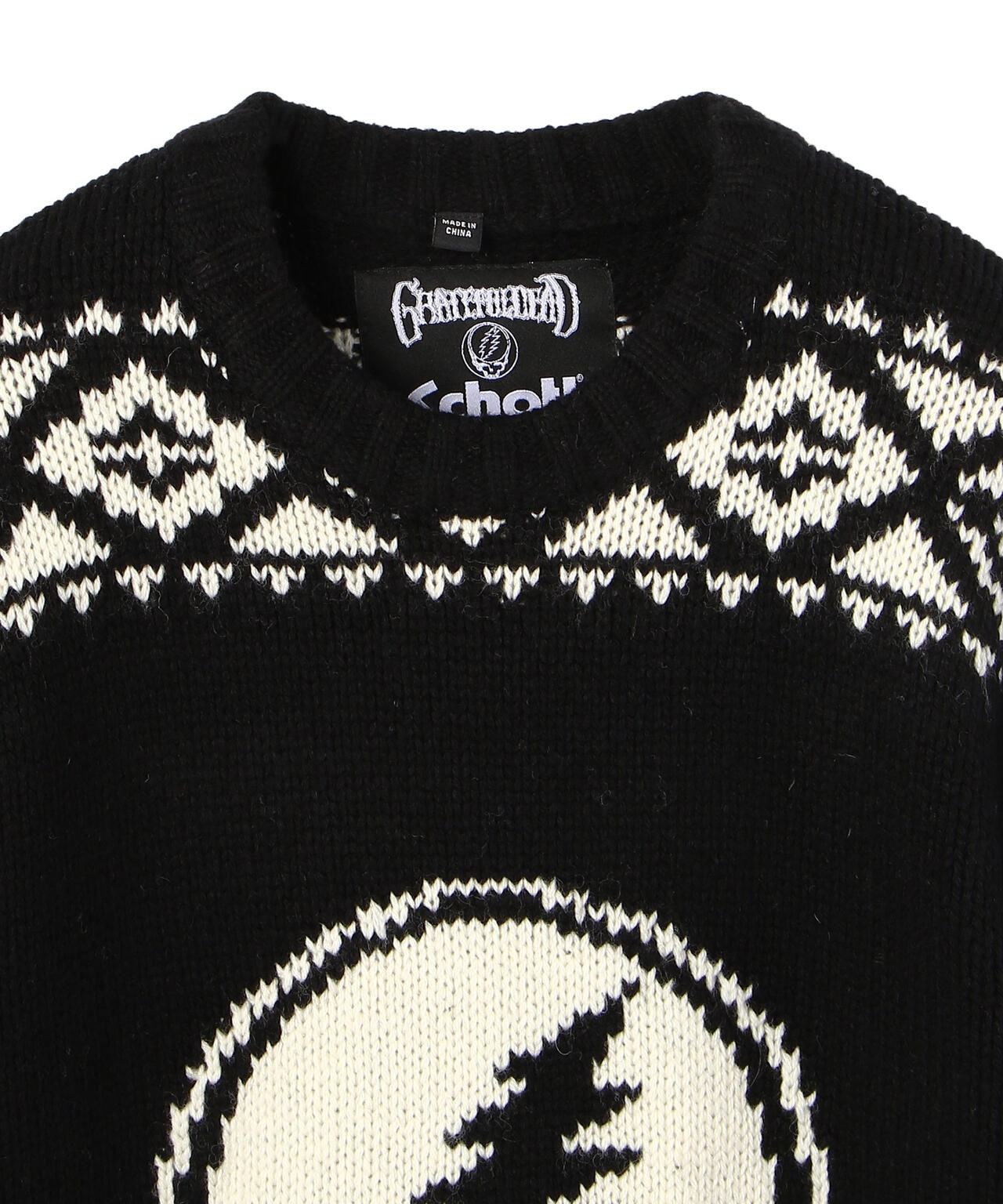 Schott×GRATEFUL DEAD/STILL YOUR FACE SWEATER/スティル ユア