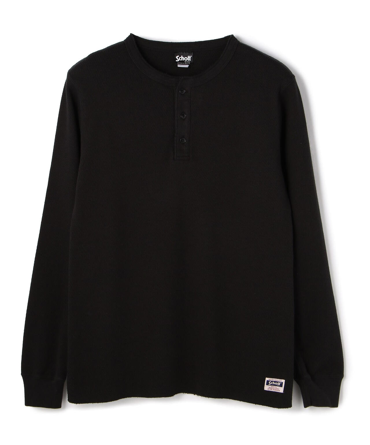 LS HONEYCOMB HENLEYNECK T-SHIRT/ハニカム　ヘンリーネック