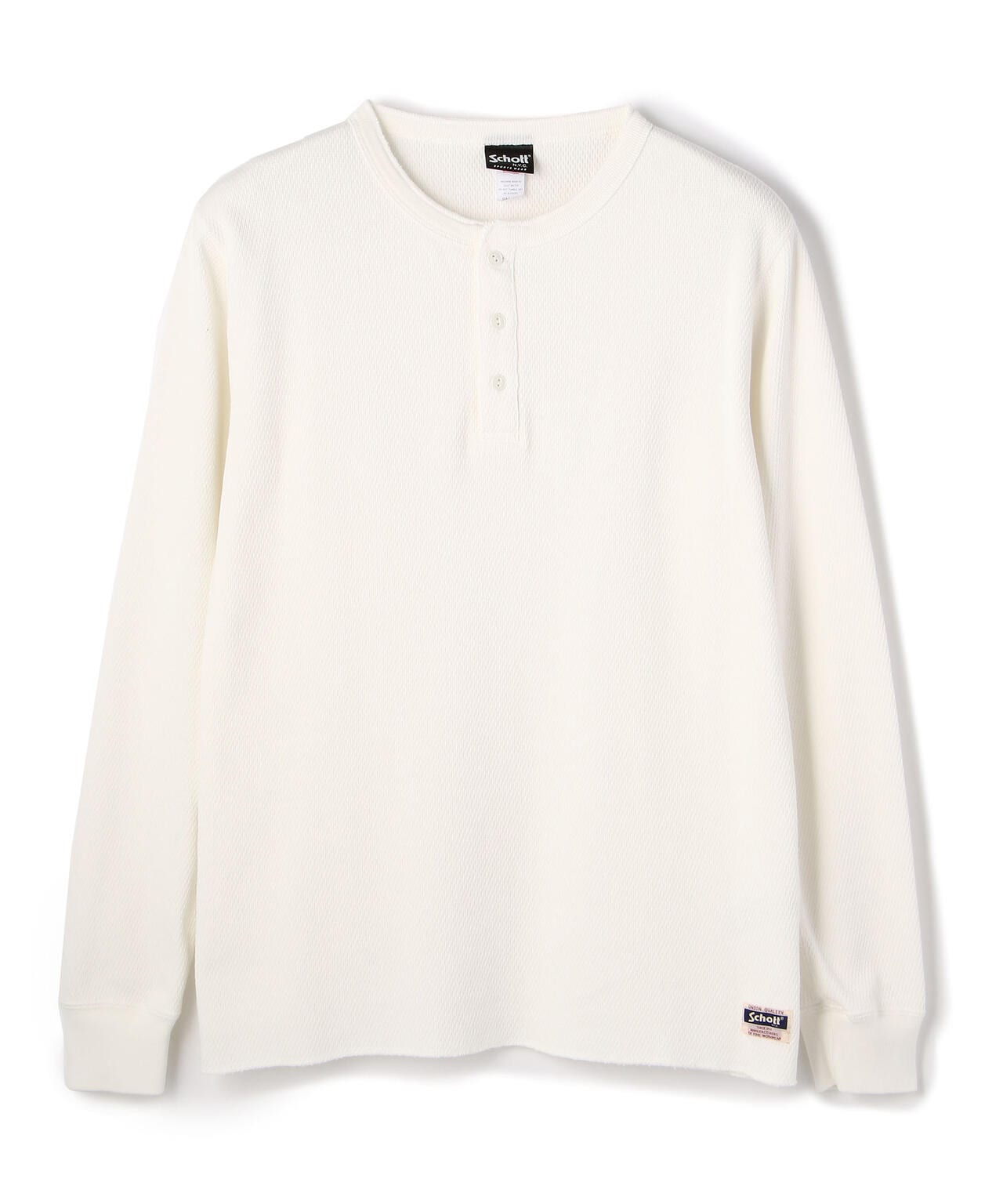 LS HONEYCOMB HENLEYNECK T-SHIRT/ハニカム ヘンリーネック | Schott