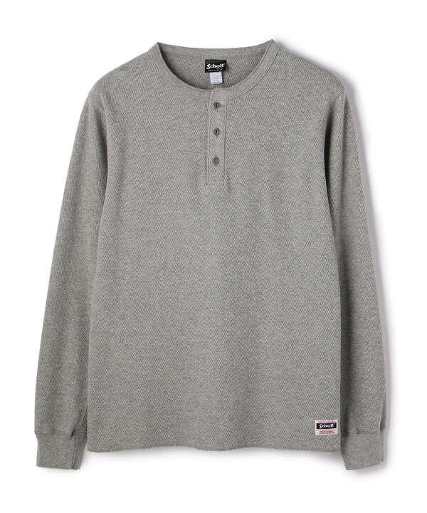 LS HONEYCOMB HENLEYNECK T-SHIRT/ハニカム　ヘンリーネック