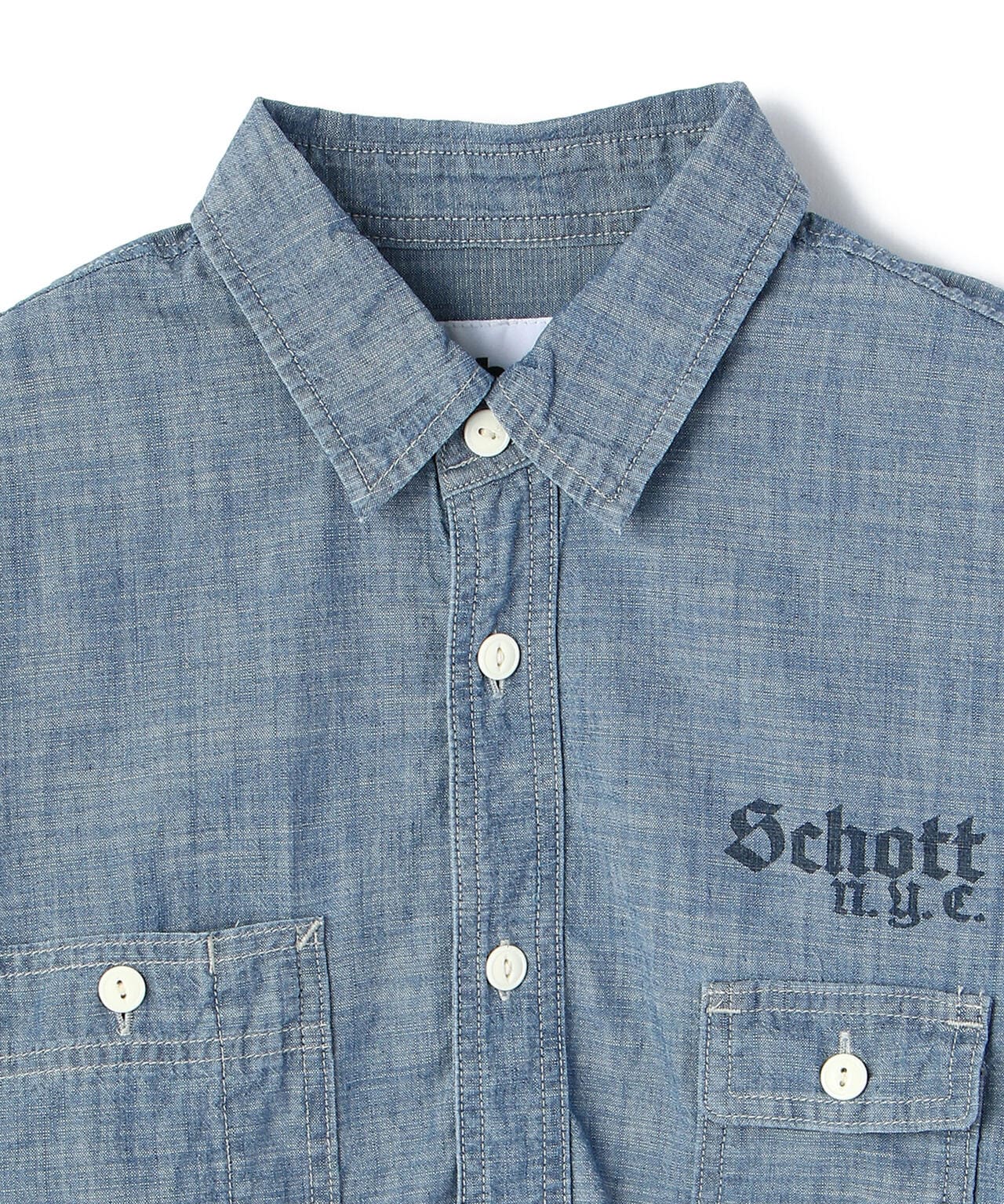 L/S CHAMBRAY WORK SHIRT/シャンブレー ワークシャツ | Schott