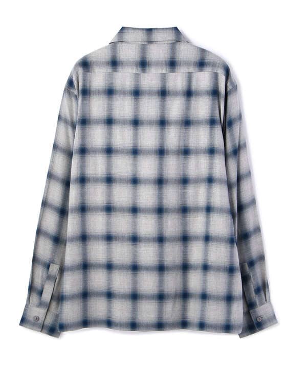 RAYON OMBRE LS SHIRT/レーヨン オンブレシャツ