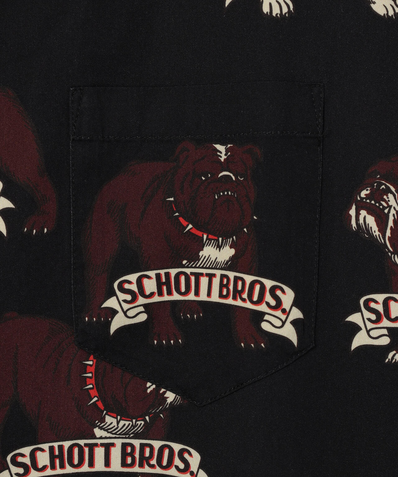 BULLDOG HAWAIIAN SHIRT/ブルドッグ ハワイアンシャツ | Schott 