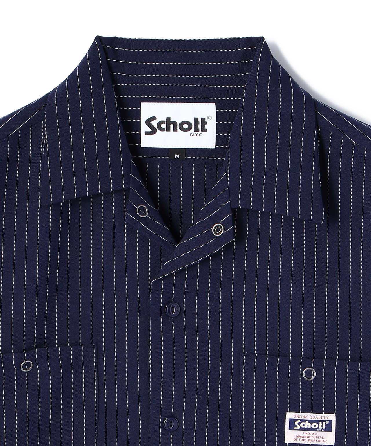 STRIPE WORK SHIRT/ストライプ ワークシャツ | Schott ( ショット ...