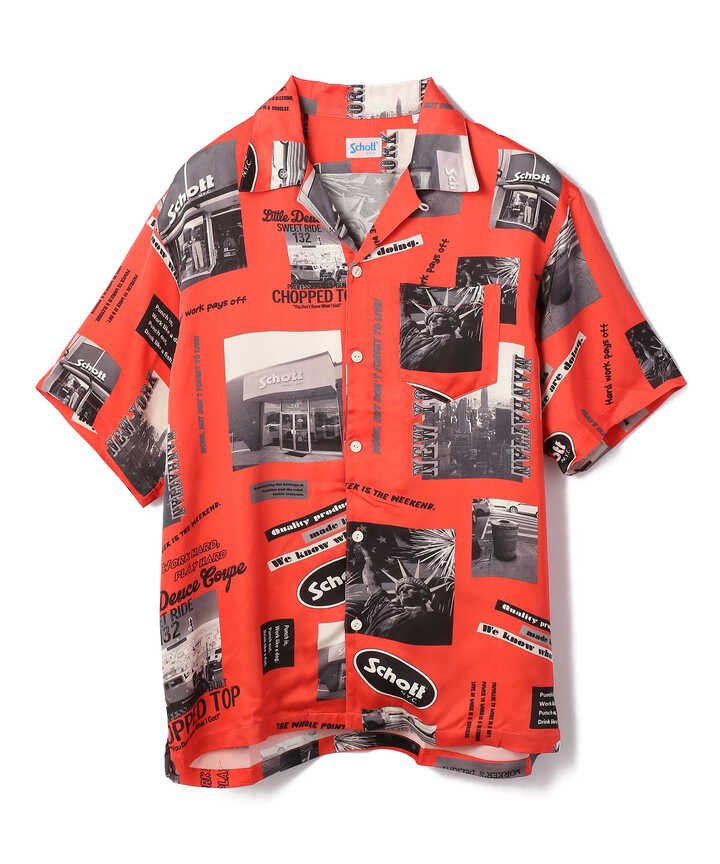 Schott/ショット/PHOTO COLLAGE HAWAIIAN SHIRT/ショット フォトカレッジ ハワイアンシャツ