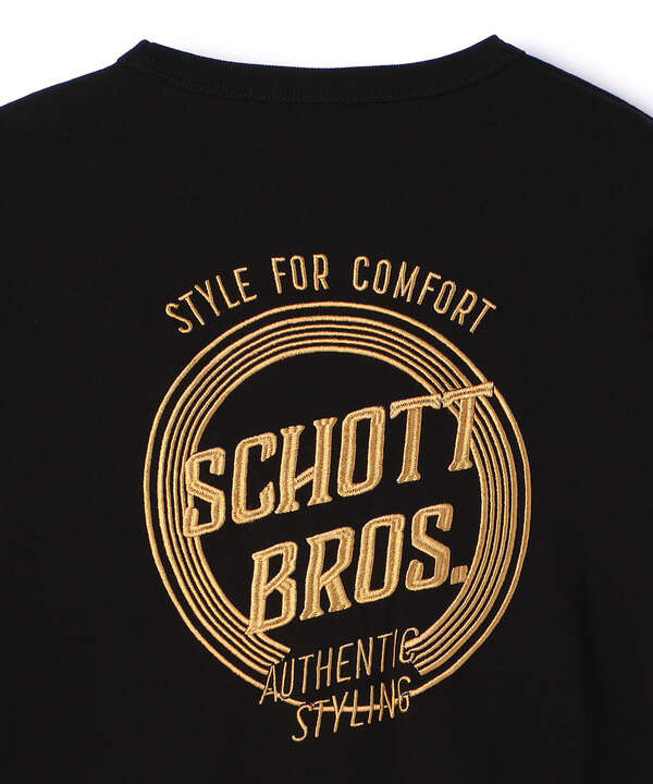 Schott CIRCLE EMBROIDARY LS T-SHIRT/ショット サークル 刺繍 ロンT
