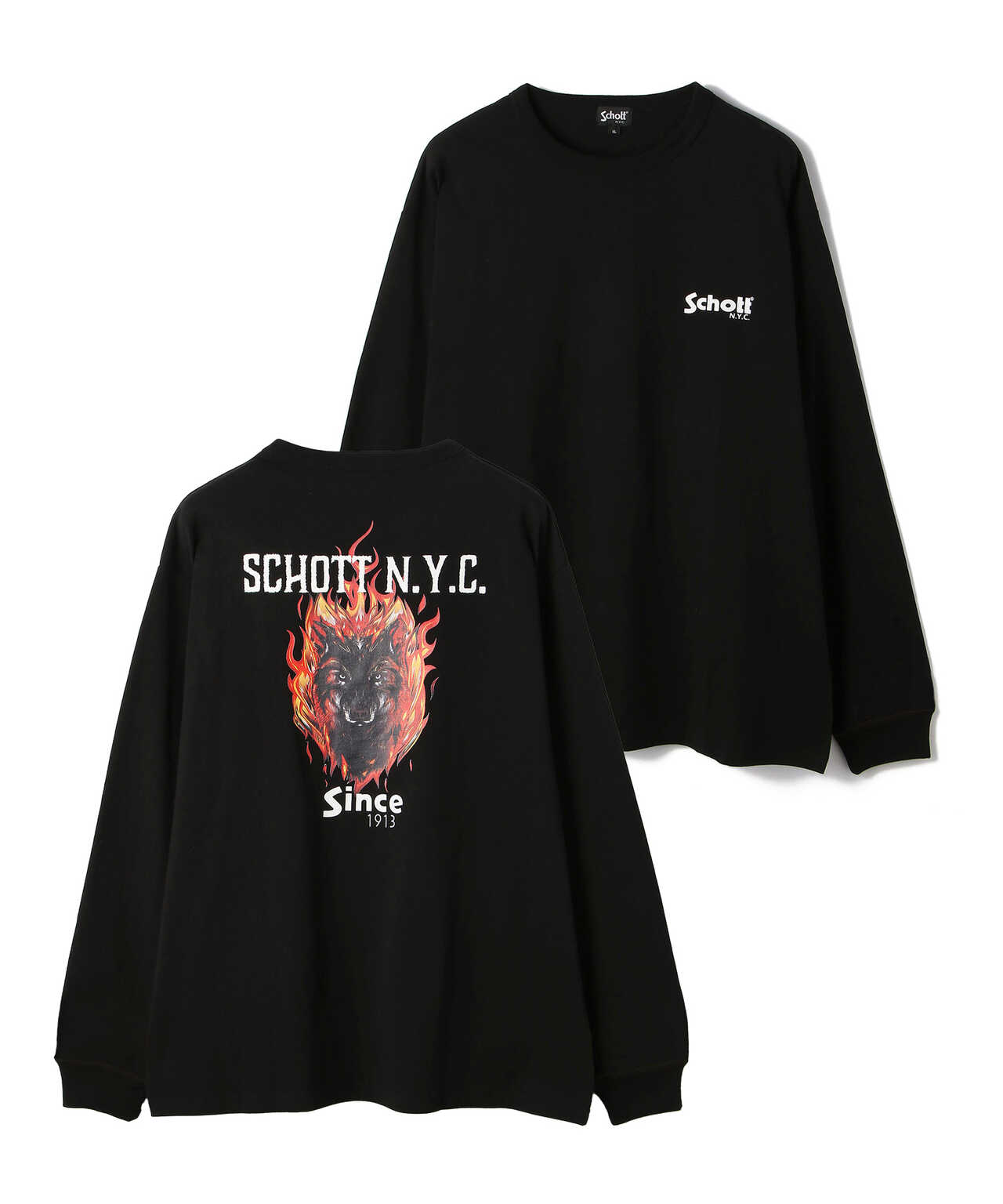 WEB&DEPOT LIMITED】FIRE WOLF LS T-SHIRT/ファイヤーウルフ ロンT