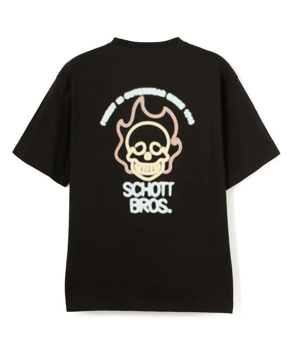 SKULL HEAD NEONSIGN T-SHIRT/スカルヘッド ネオンサイン Tシャツ