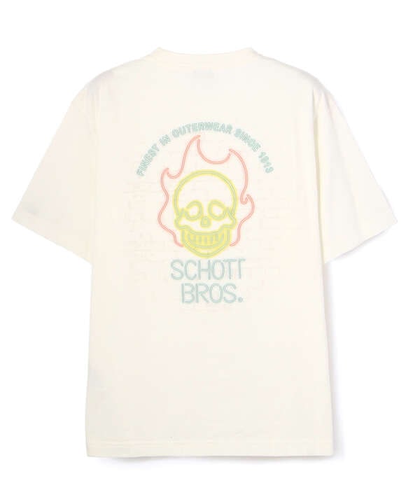 SKULL HEAD NEONSIGN T-SHIRT/スカルヘッド ネオンサイン Tシャツ