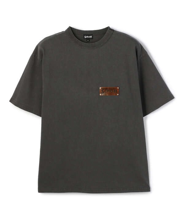 LEATHER ONE POIN/レザー ワンポイントTシャツ