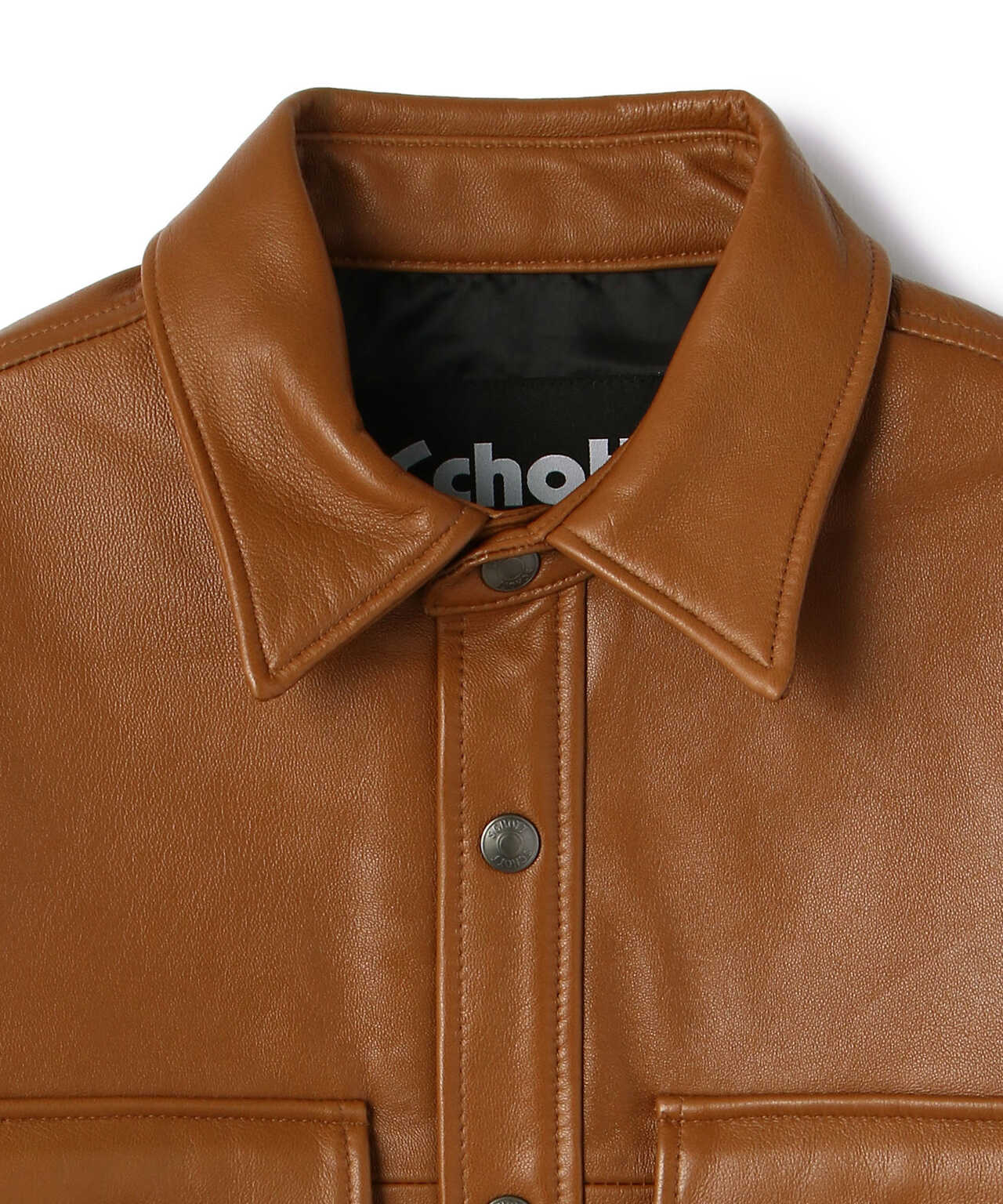 Schott LEATHER CPO SHIRT ラムレザー シャツ