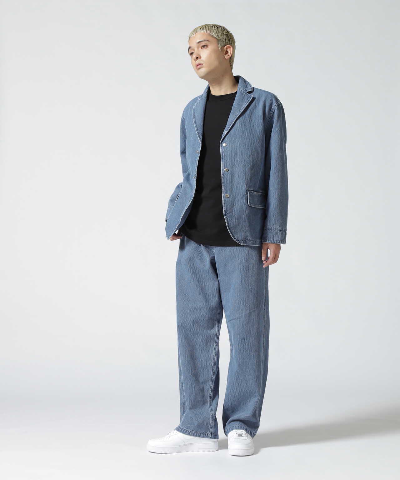 INDIGO BIRDS EYE TROUSERS/インディゴ バードアイ トラウザーズ