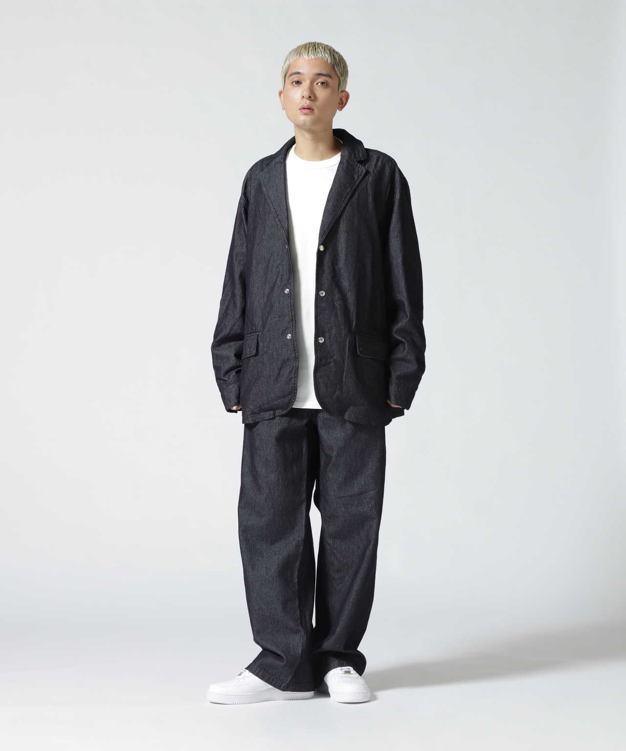 INDIGO BIRDS EYE TROUSERS/インディゴ バードアイ トラウザーズ