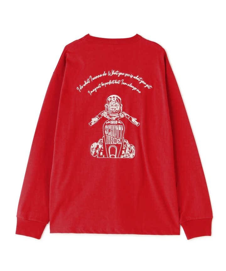 MOTORCYCLE GRAPHIC EMB L/S TEE/モーターサイクル グラフィック ロングスリーブTシャツ