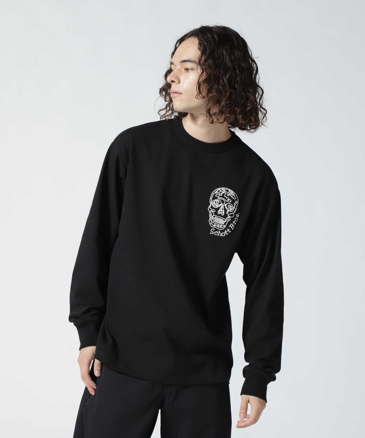 SKULL GRAPHIC EMB L/S TEE/スカルグラフィック ロングスリーブTシャツ