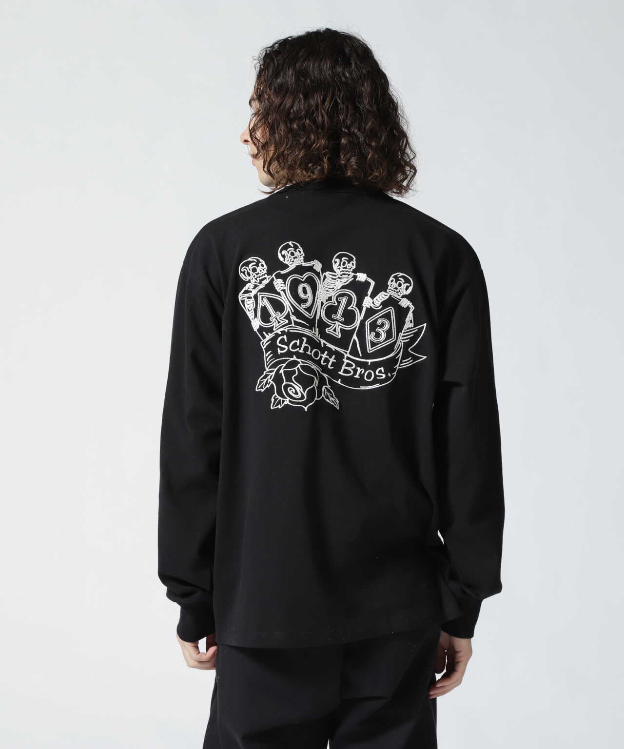 SKULL GRAPHIC EMB L/S TEE/スカルグラフィック ロングスリーブTシャツ