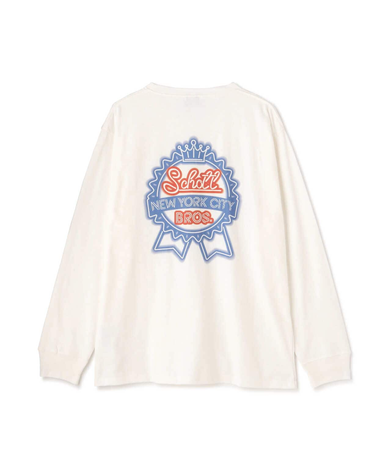 LONG SLEEVE T-SHIRT "NEON SIGN SCHOTT" /ロングスリーブシャツ　ネオンサインショット