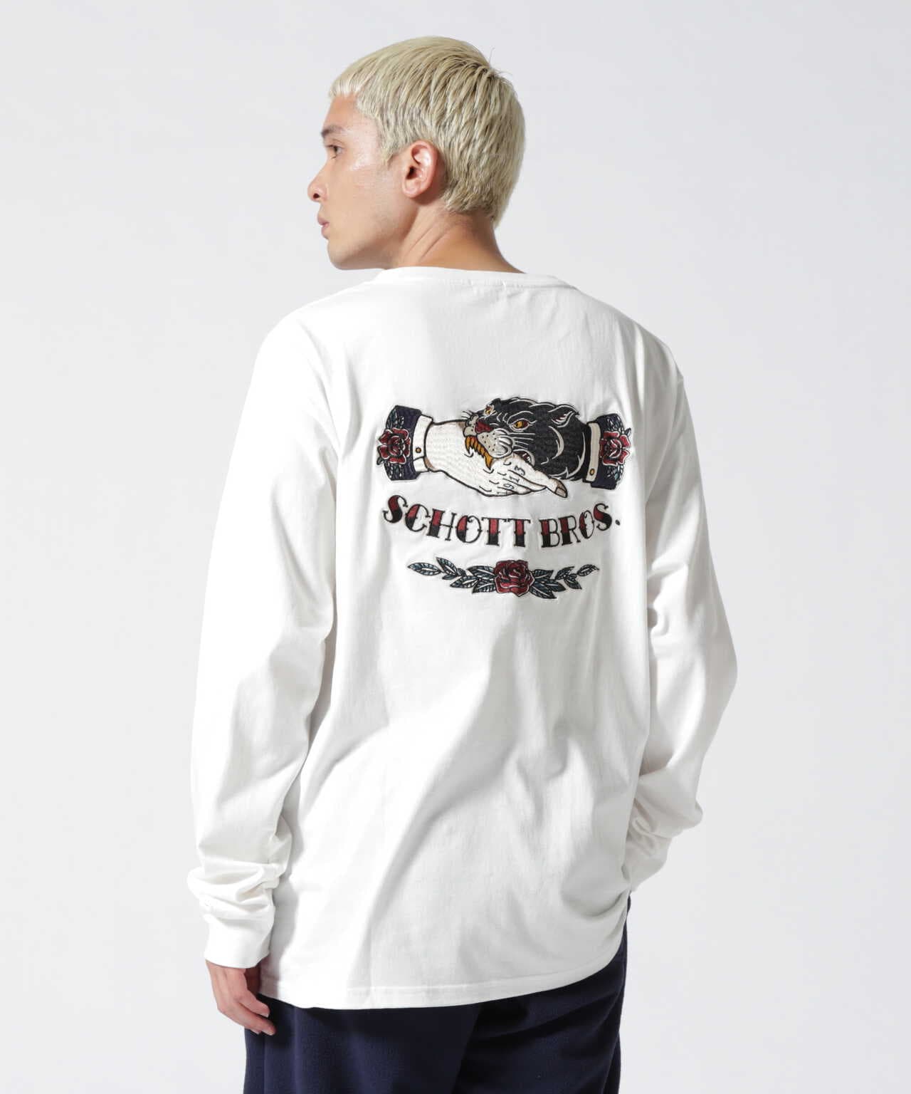 EMBROIDERED LONG SLEEVE T-SHIRT/エンブロイダード ロングスリーブT 