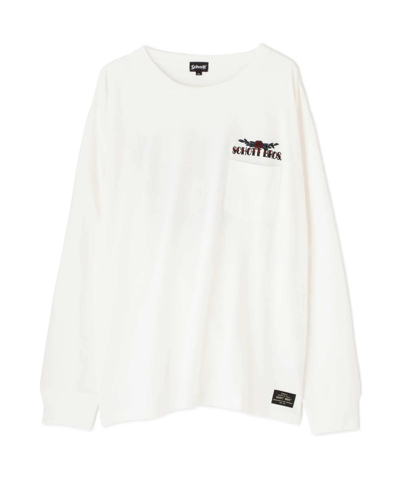 EMBROIDERED LONG SLEEVE T-SHIRT/エンブロイダード ロングスリーブT 