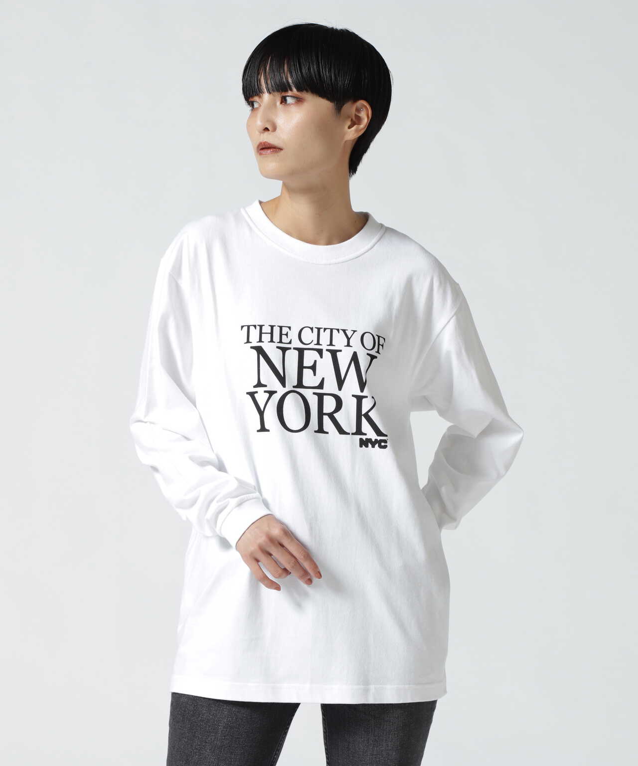 Women's】THE CITY OF NY LS T-SHIRT/シティーオブNY ロングスリーブT