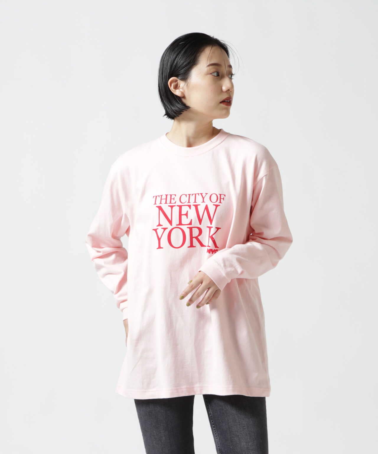 Women's】THE CITY OF NY LS T-SHIRT/シティーオブNY ロングスリーブT