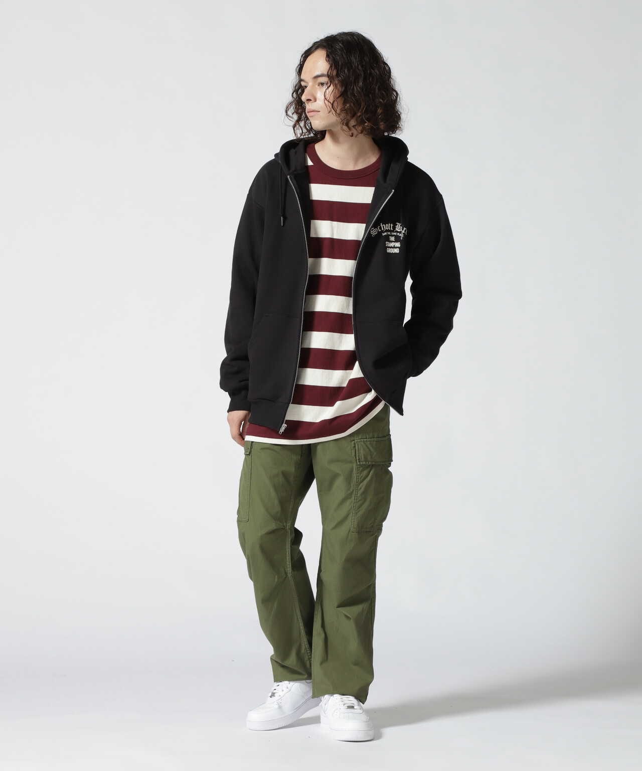 SINGLE ROSE ZIP HOODIE/ローズ ジップパーカー | Schott ( ショット 