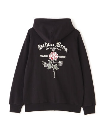 SINGLE ROSE ZIP HOODIE/ローズ　ジップパーカー