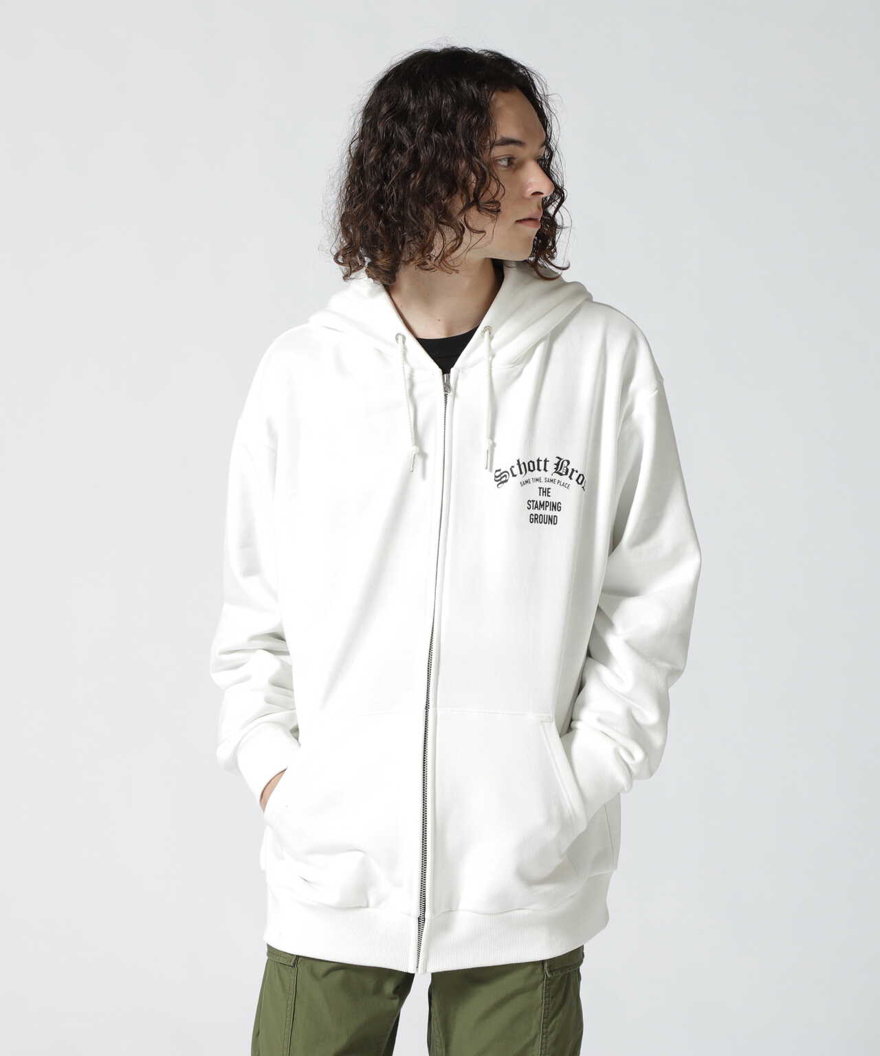 SINGLE ROSE ZIP HOODIE/ローズ ジップパーカー | Schott ( ショット