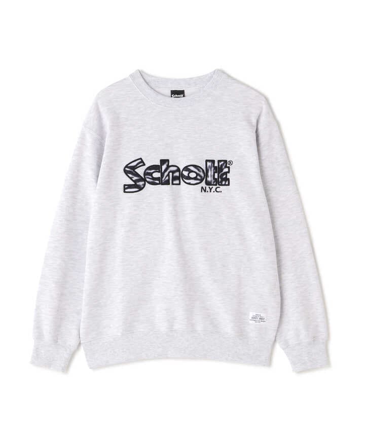 PRINT SEAL APPLIQUE SWEAT/プリントシール アップリケ スウェット