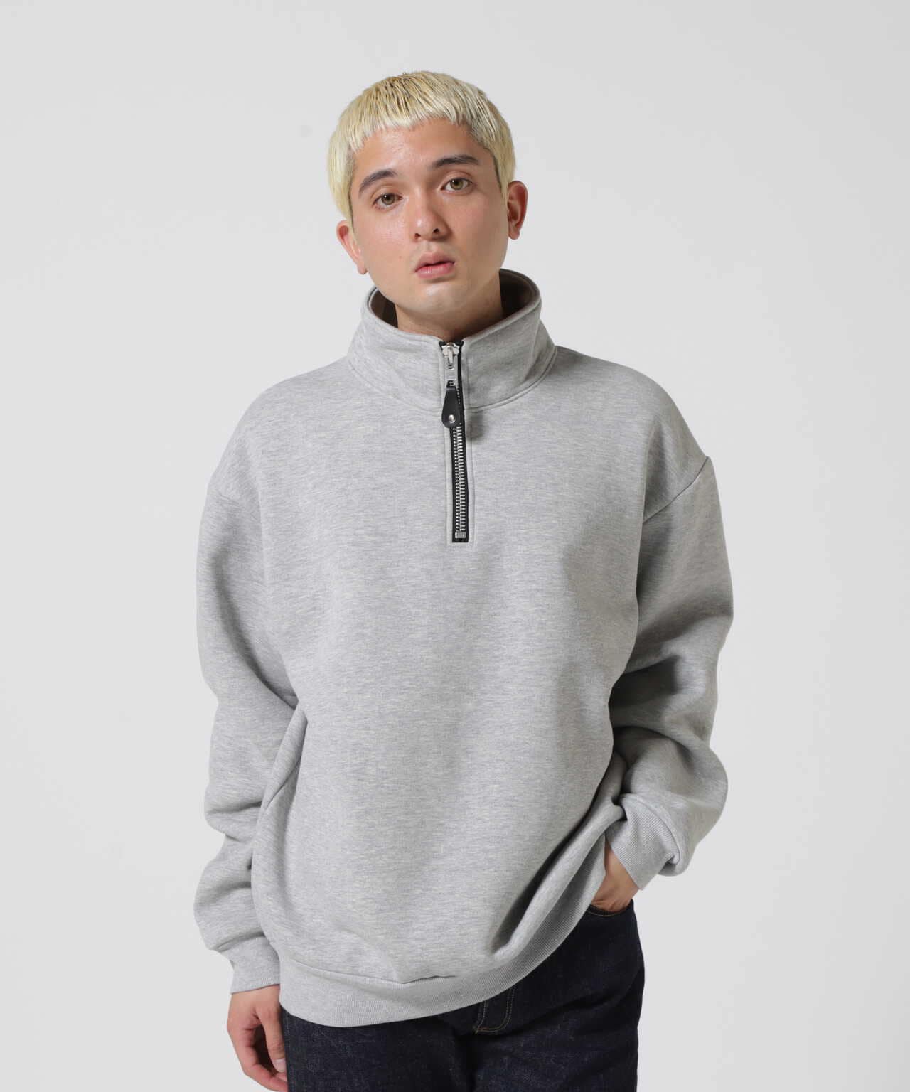 HEAVY WEIGHT HALF ZIP SWEAT/ヘビーウエイト ハーフジップ スウェット