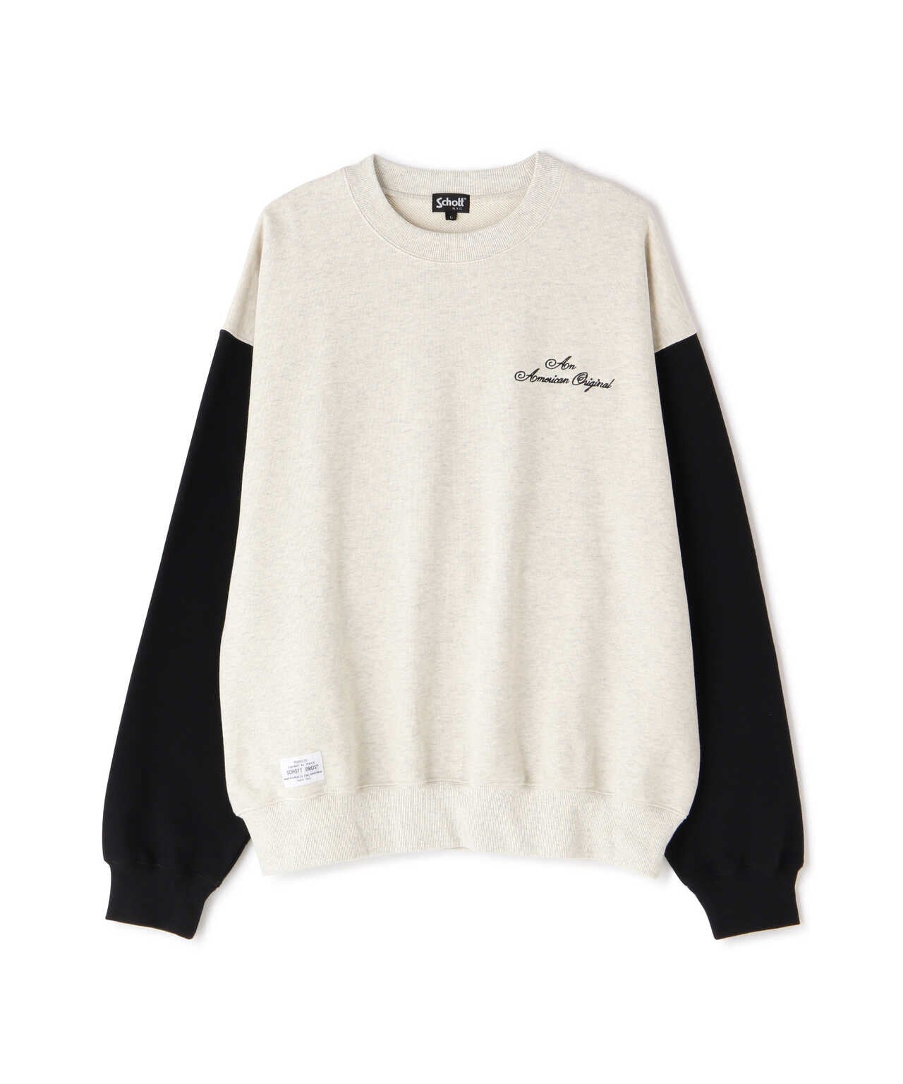 【新品】2 Tone Crew Sweatshirt (blue) M