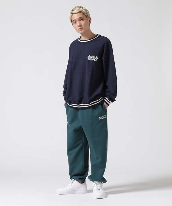 【WEB LIMITED】LINE RIB CREW INSIDEOUT/ラインリブ クルースウェット インサイドアウト