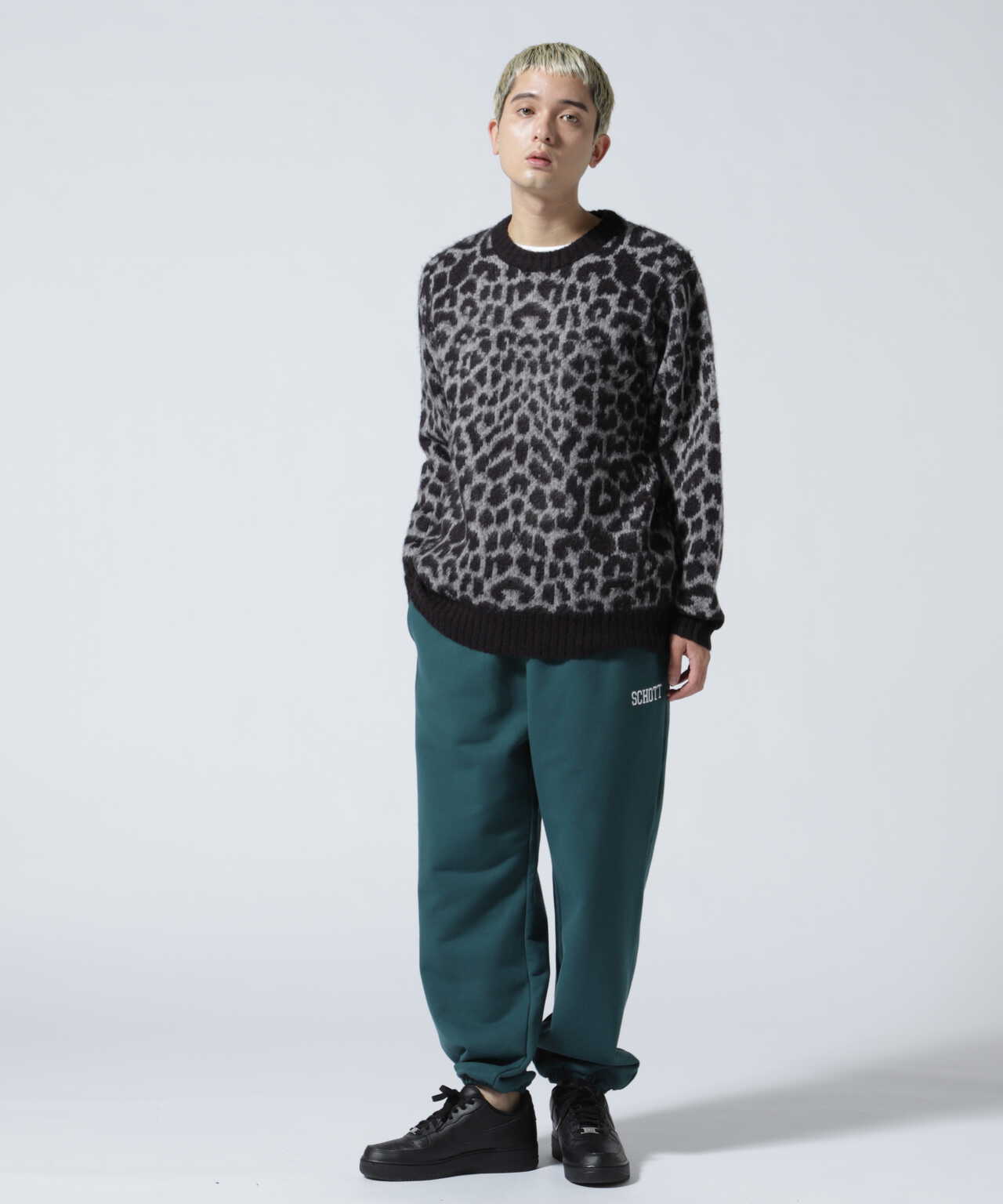 LEOPARD MOHAIR SWEATER/レオパード モヘア セーター | Schott ...