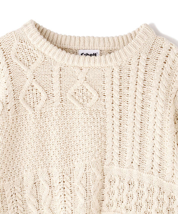 【Women's】CABLE KNIT SWEATER/ケーブルニットセーター